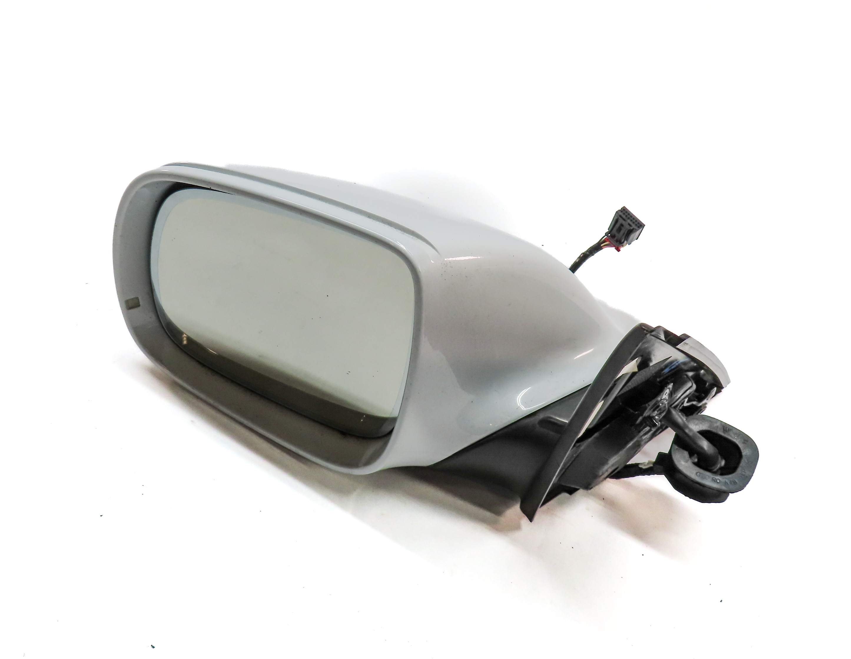 09-14 AUDI Q5 (8R) LEFT P-FOLD HEAT AUTODIM MEMORY DOOR MIRROR w/ LIGHT (White) — exact item pictured